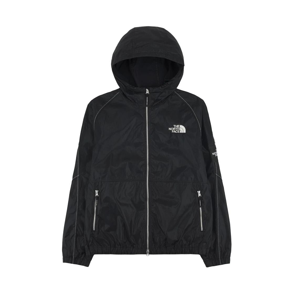 The North Face White Label Novelty Oluema Hooded Black Windbreaker Jack NJ3BS91J