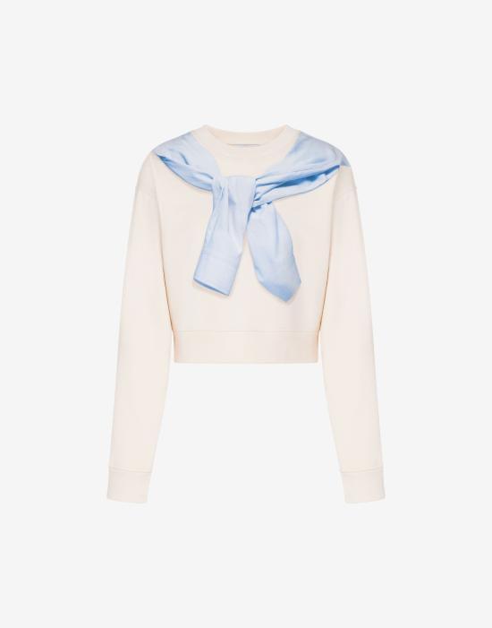 Moschino White Long Sleeve Sweatshirt AEF261K117063233 AEF4003