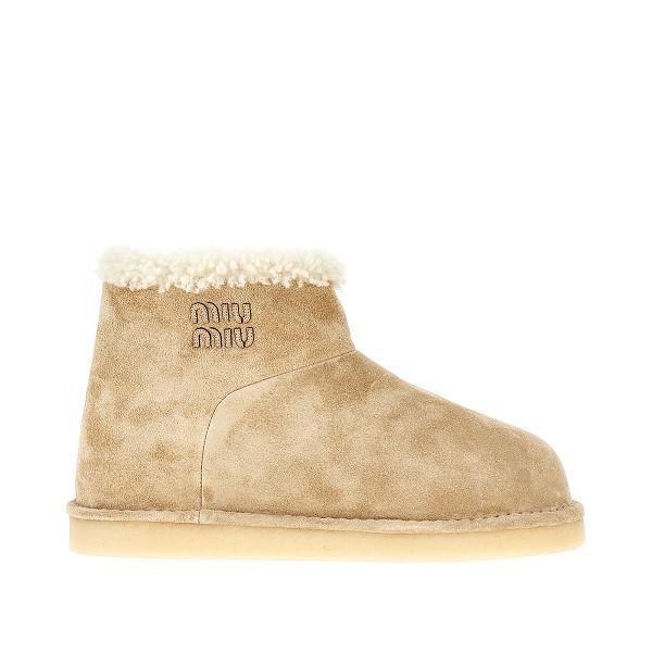 Miu Miu Leather Ankle Boots Black Women’s