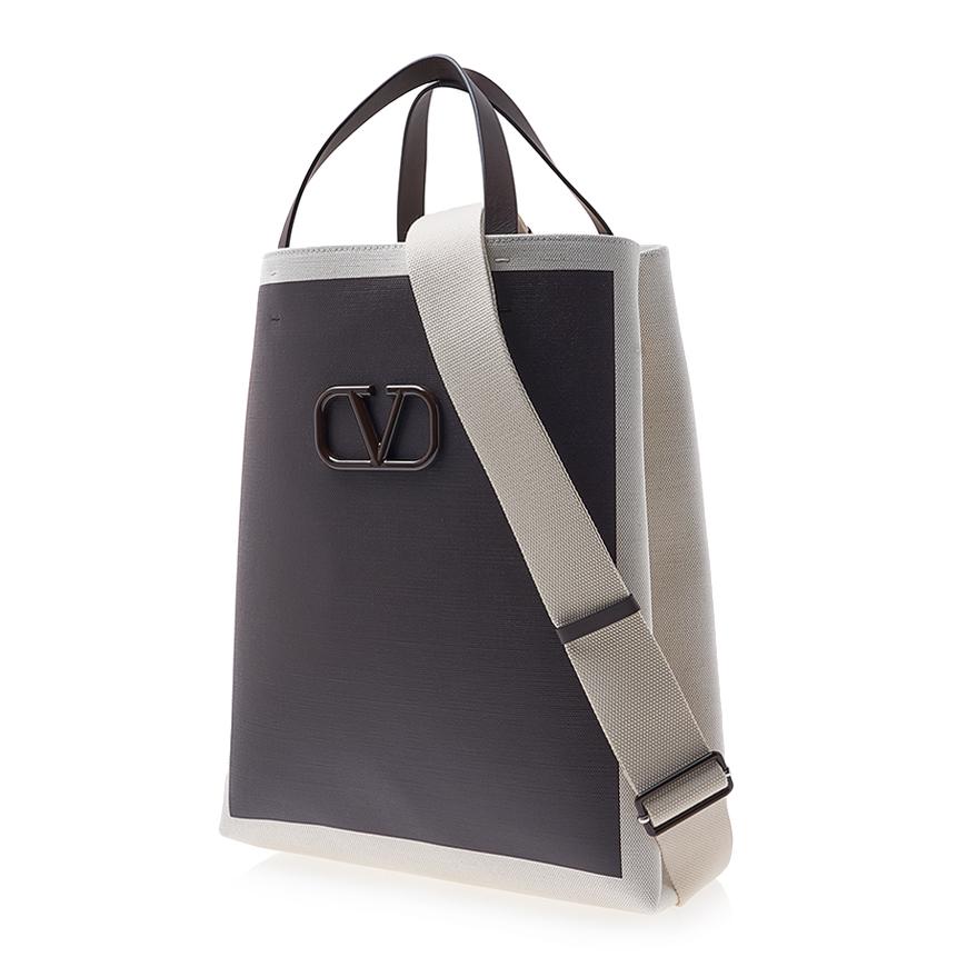 VALENTINO Garavani VLogo Signature Leather Tote Bag Black