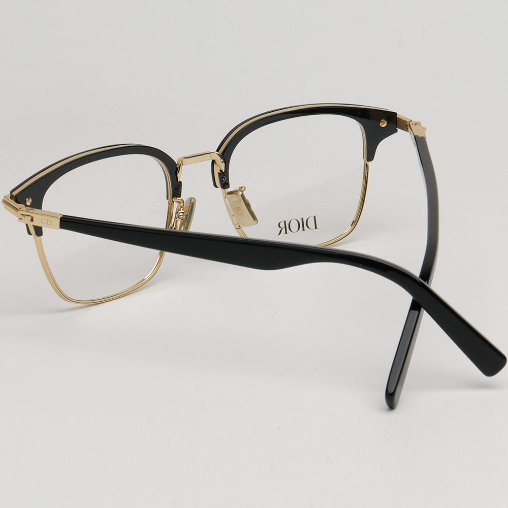 DIOR Half-Rim Eyeglass Frames Unisex Black-Tortoise Boy DIORBLACKSUITO S24U B400