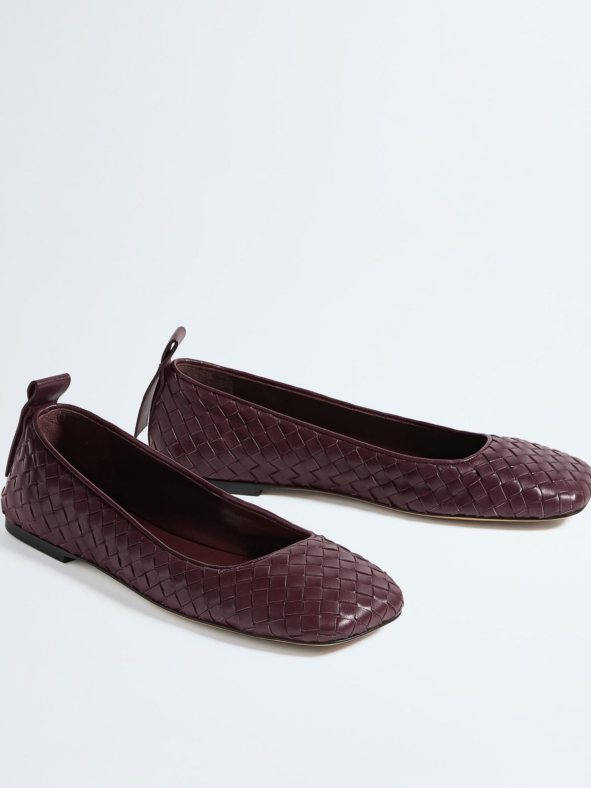 Bottega Veneta Pink Leather Flat Shoes