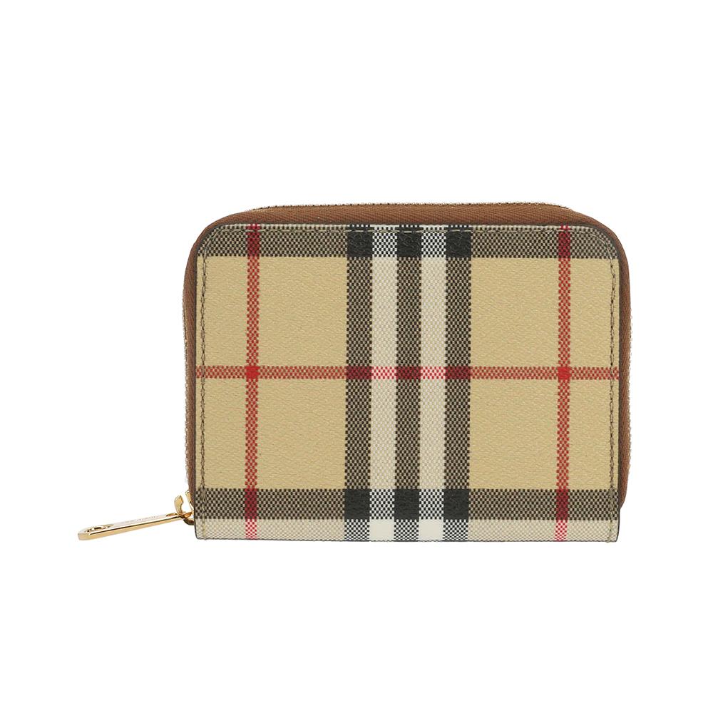 BURBERRY Vintage Check Zip Small Women’s Bifold Wallet