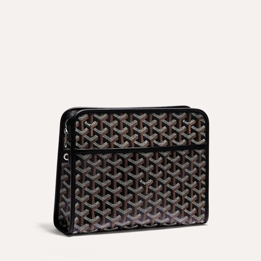GOYARD Black JOUVENCE MM Leather Clutch for Women