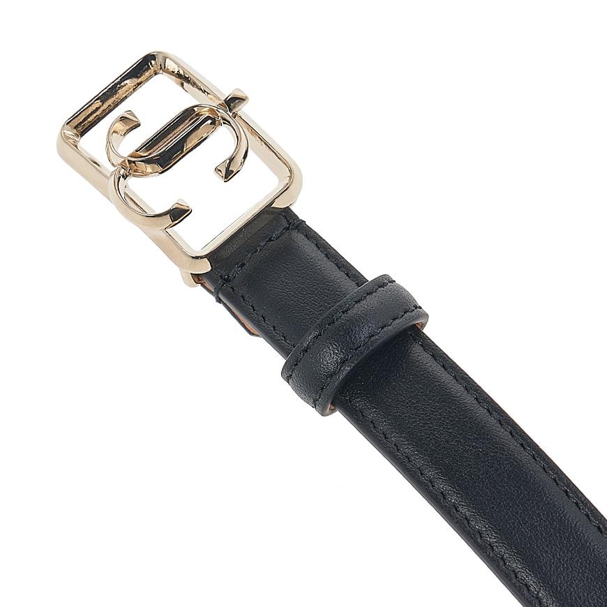 Jimmy Choo Women’s JC Square Belt Black Light Gold