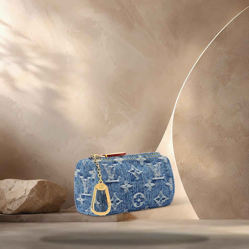 Louis Vuitton Blue Denim Trusse Speedy Keyring M27604
