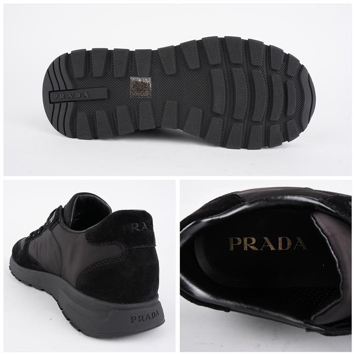 PRADA Prax 20 Re-Nylon Suede Low-Top Sneakers 2EE436 D7C F0002