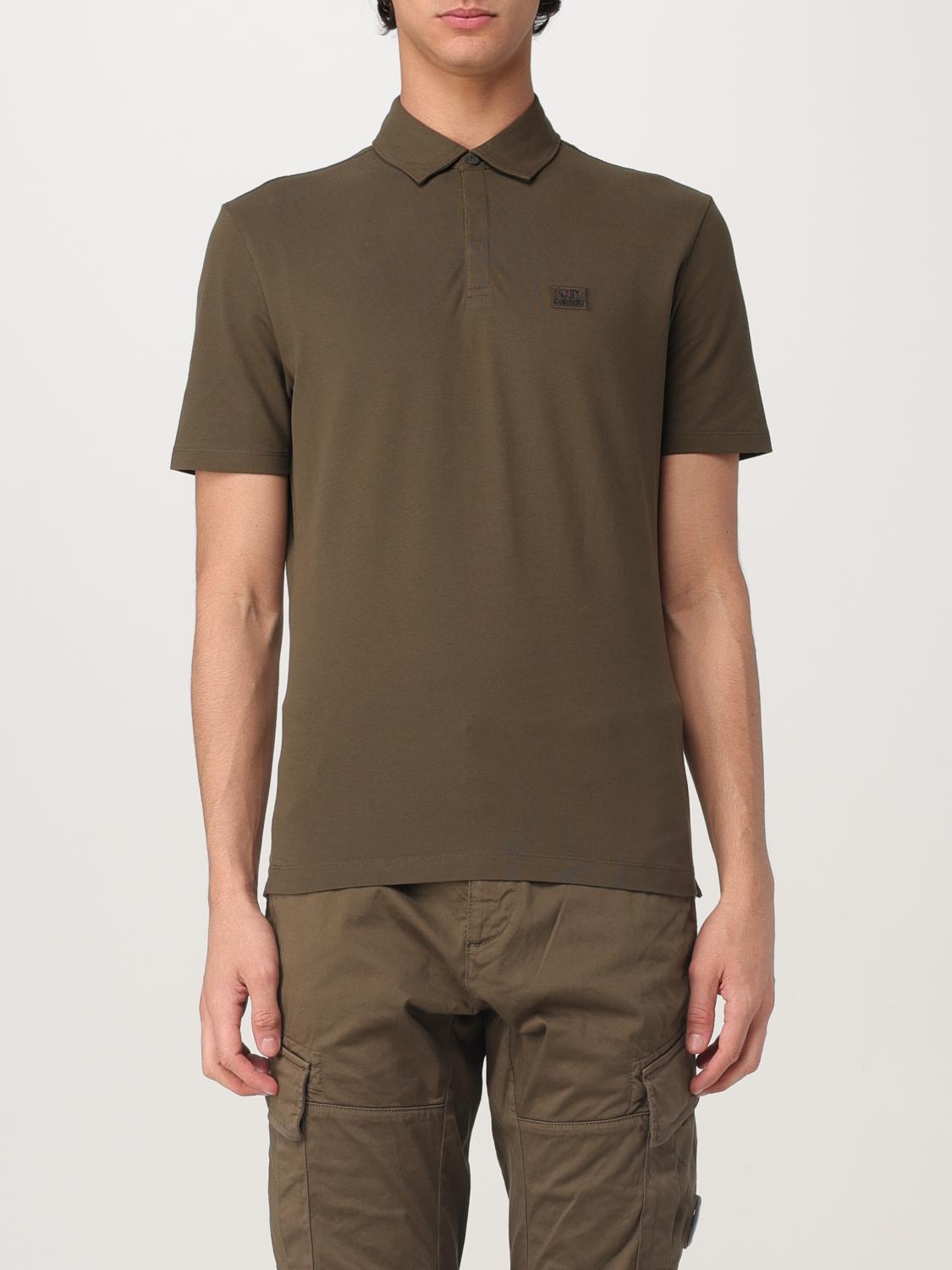 CP Company Short Sleeve Cotton Polo Shirt Navy Men