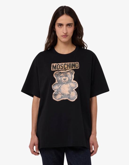 Moschino Black Short Sleeve T-Shirt AEF261D 07130441 AEF1555