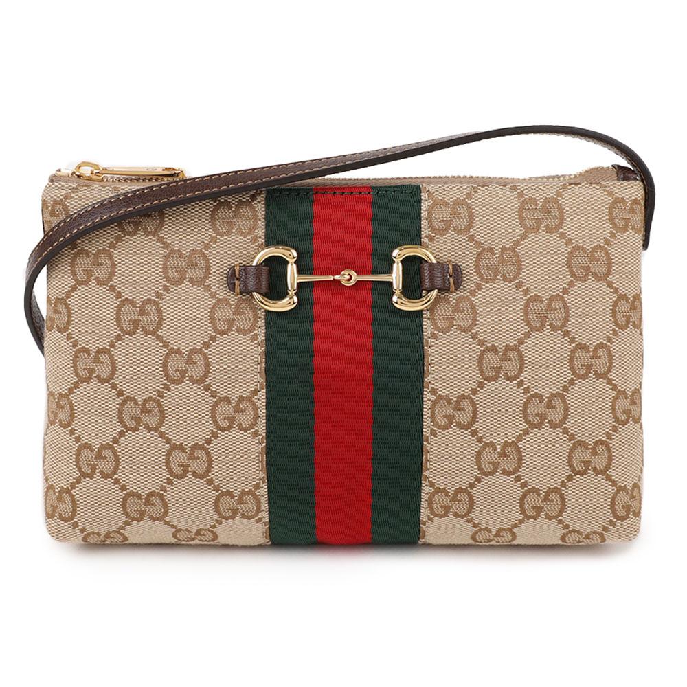 GUCCI Horsebit Web Small Shoulder Bag