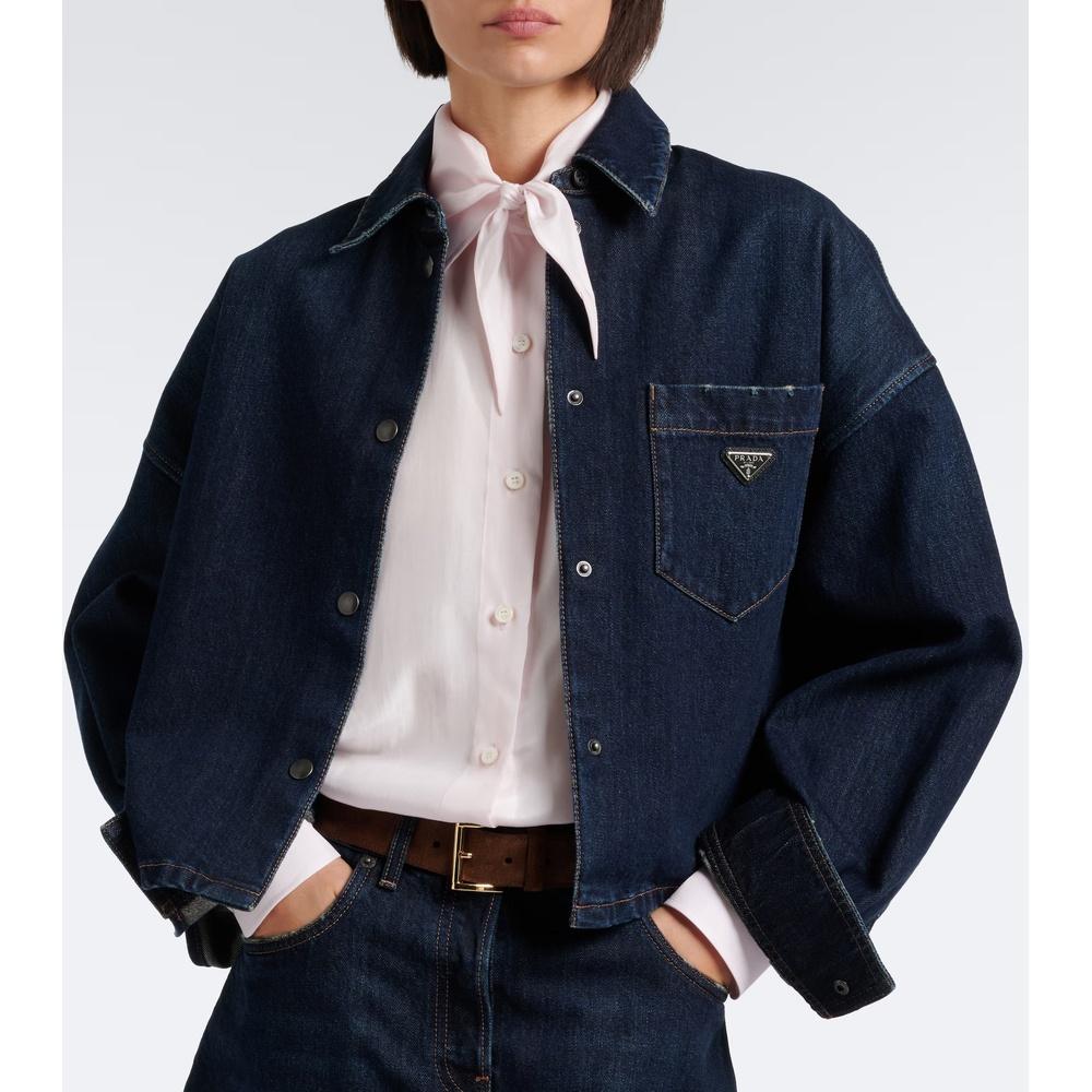 PRADA Women’s Denim Shirt Jacket Black