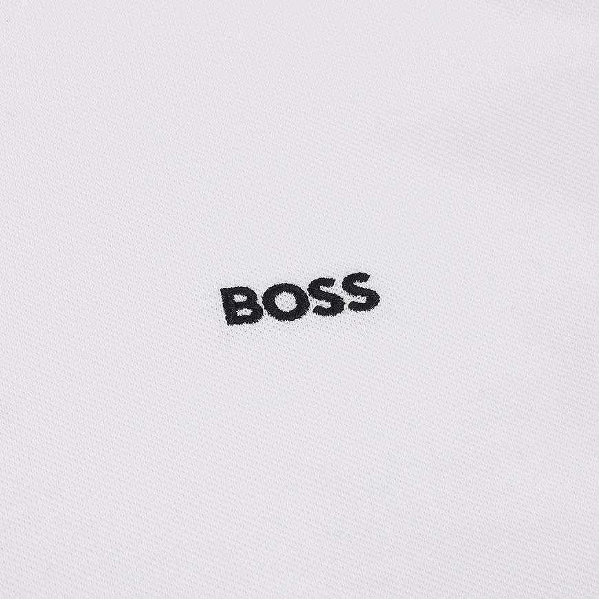 HUGO BOSS Men’s Logo Embroidered T-Shirt White Cotton