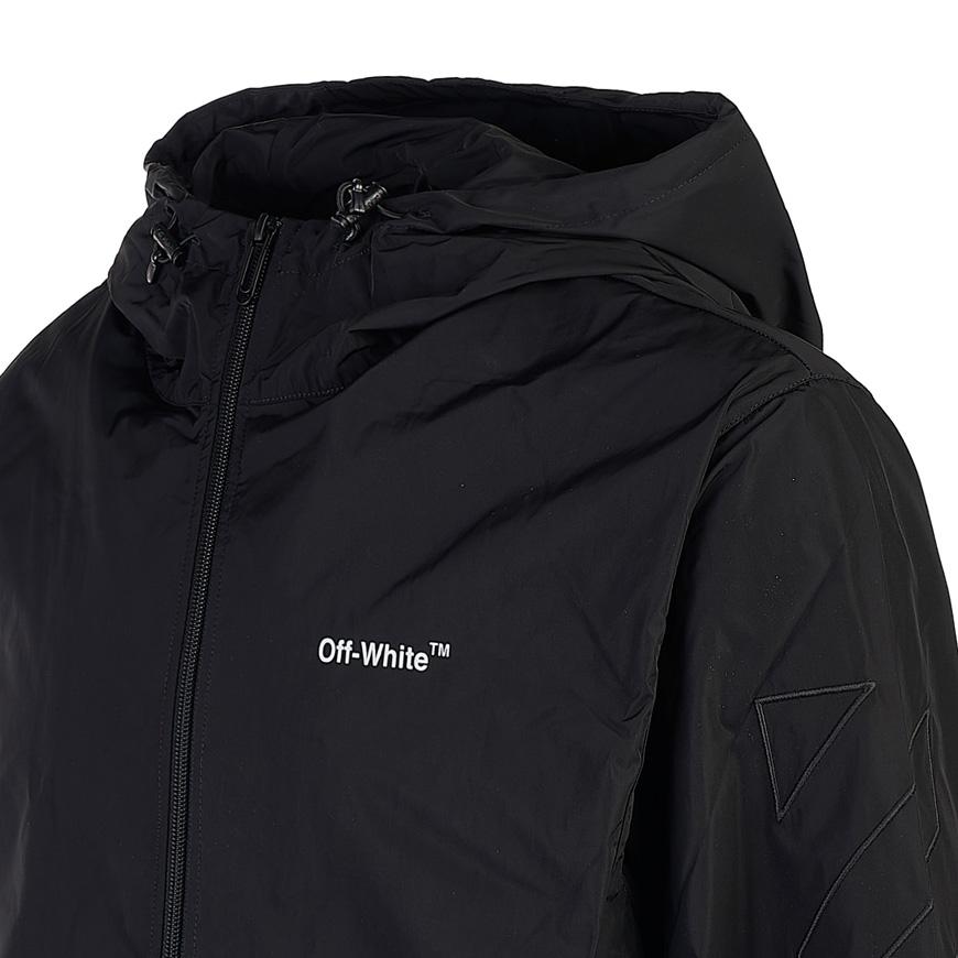 OFF WHITE Men's Diagonal Outline Zip-Up Hoodie OMBD039C99FAB0011010