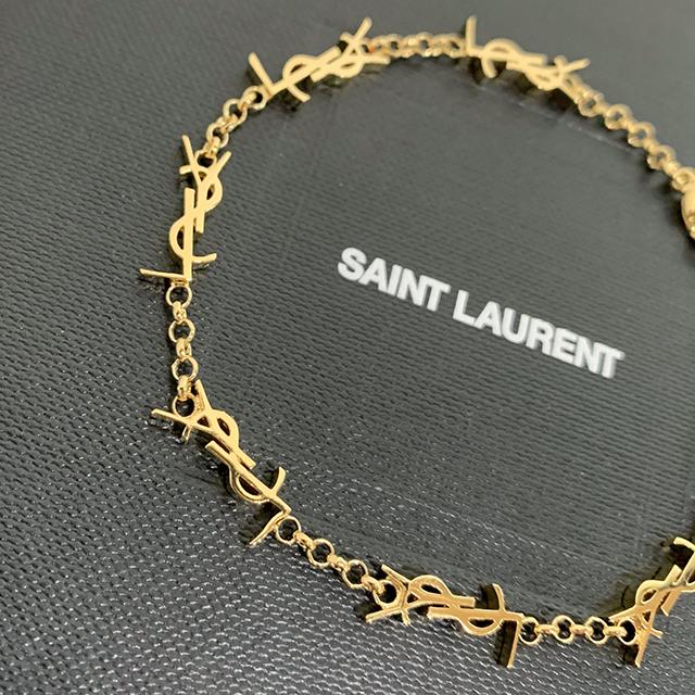 Saint Laurent YSL Monogram Cassandra Chain Bracelet Gold