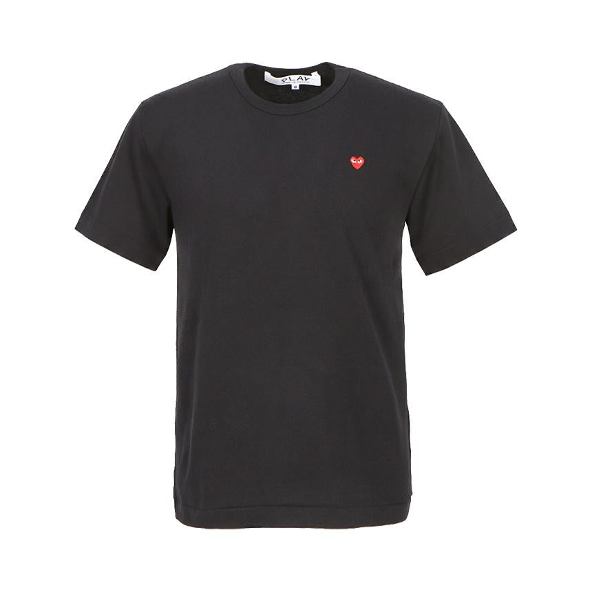 Comme des Garcons Small Red Heart Patch Unisex Short Sleeve T-Shir AX T304 051 1