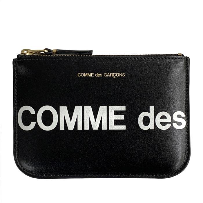 Comme des Garcons Classic Leather Zip Card Holder with Large Logo