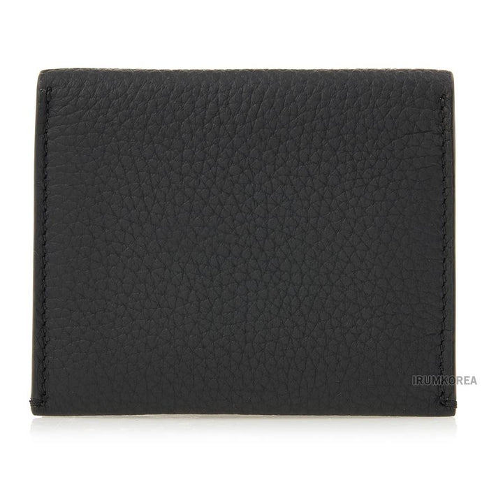 Zegna Men’s Logo Leather Card Holder Wallet LHCVM E1787Z NER