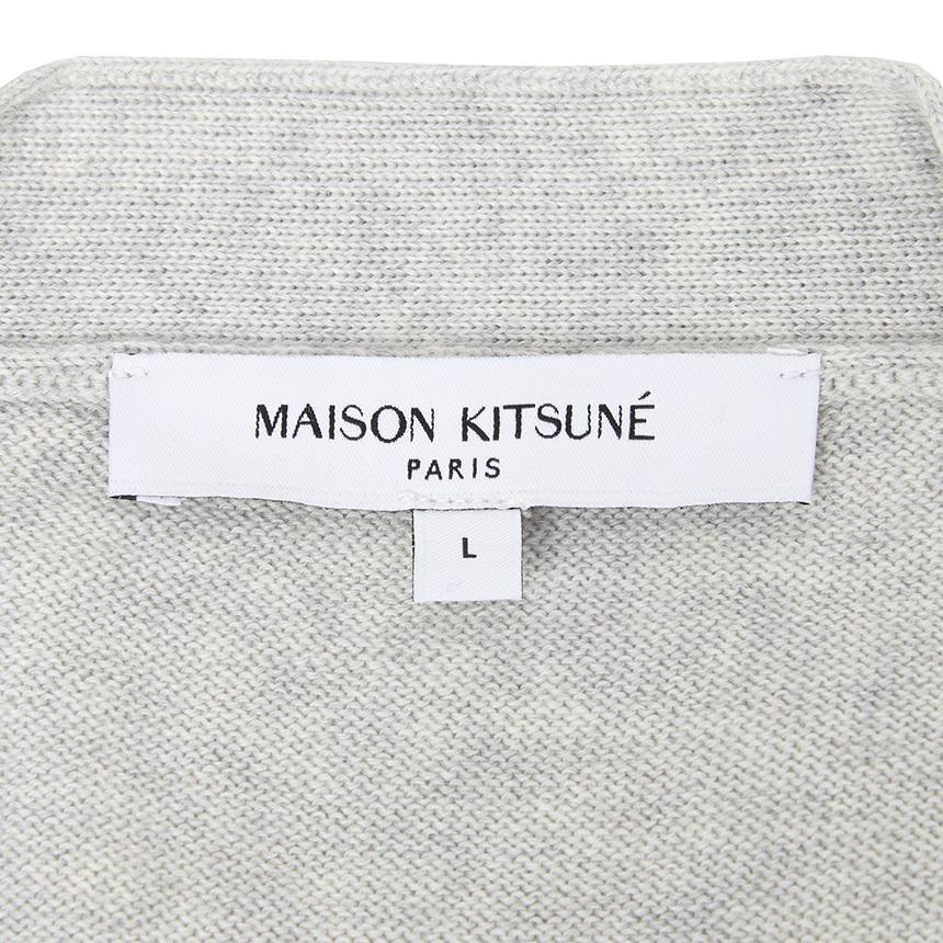 Maison Kitsune Fox Head Logo Wool Cardigan Men