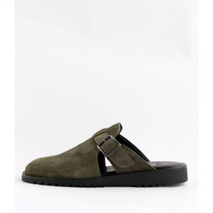 PARABOOT ATHENES Leather Slide Sandals for Men