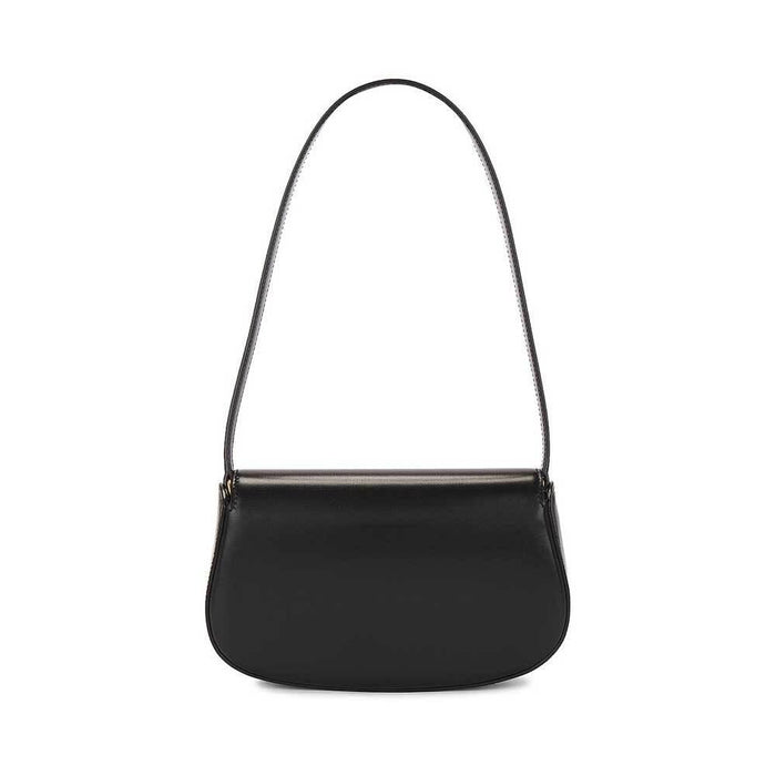 Saint Laurent Voltaire Leather Shoulder Bag Black