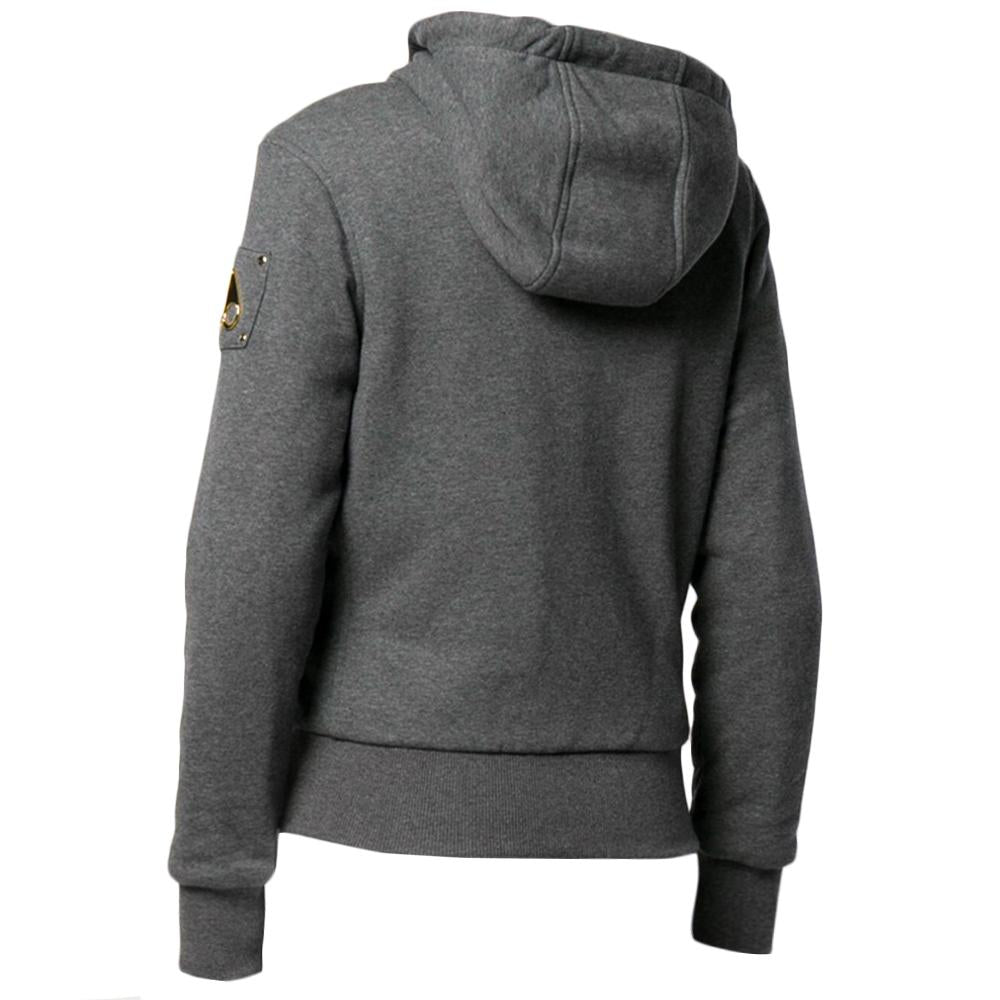 Moose Knuckles Gray Bunny Hooded Zip-Up Jacket for Women