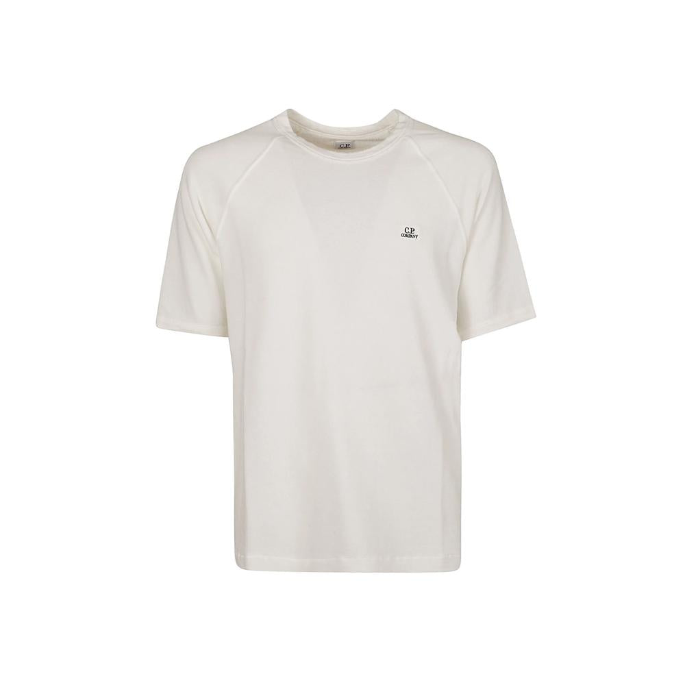 CP Company Logo Embroidered Short Sleeve T-Shirt White Men