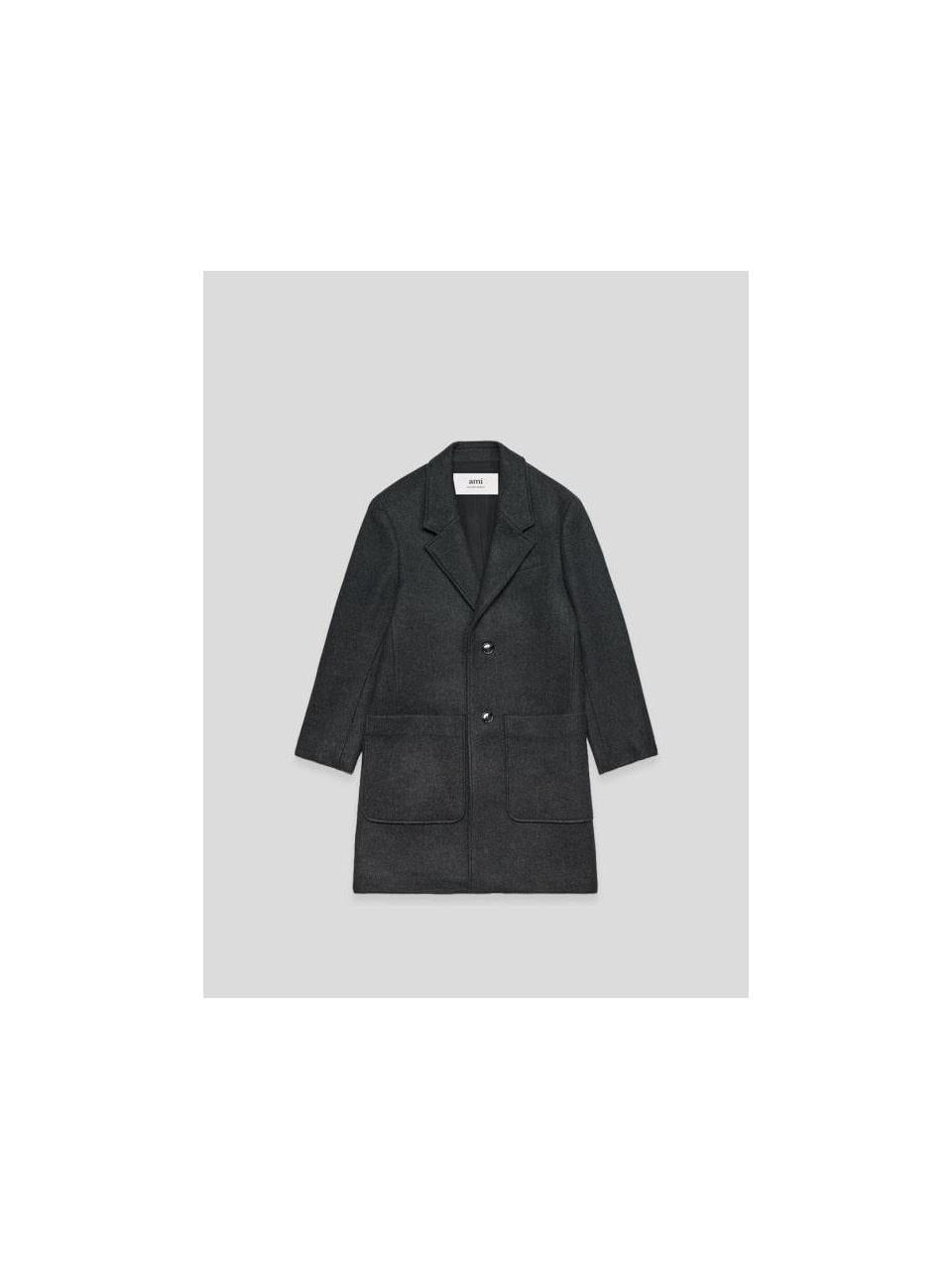 AMI Single-Breasted Wool Coat for Men HCO005 WV0019 055