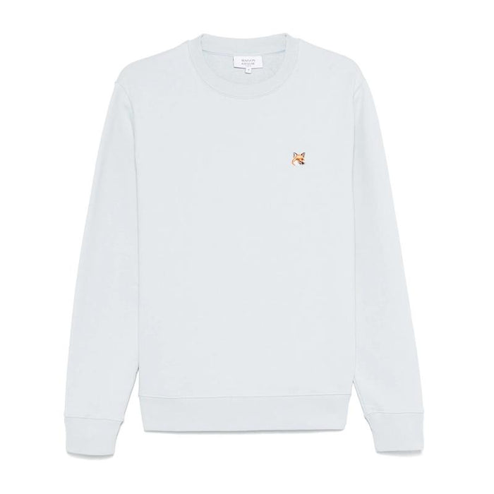 Maison Kitsune Fox Head Logo Sweatshirt Unisex Navy Cotton