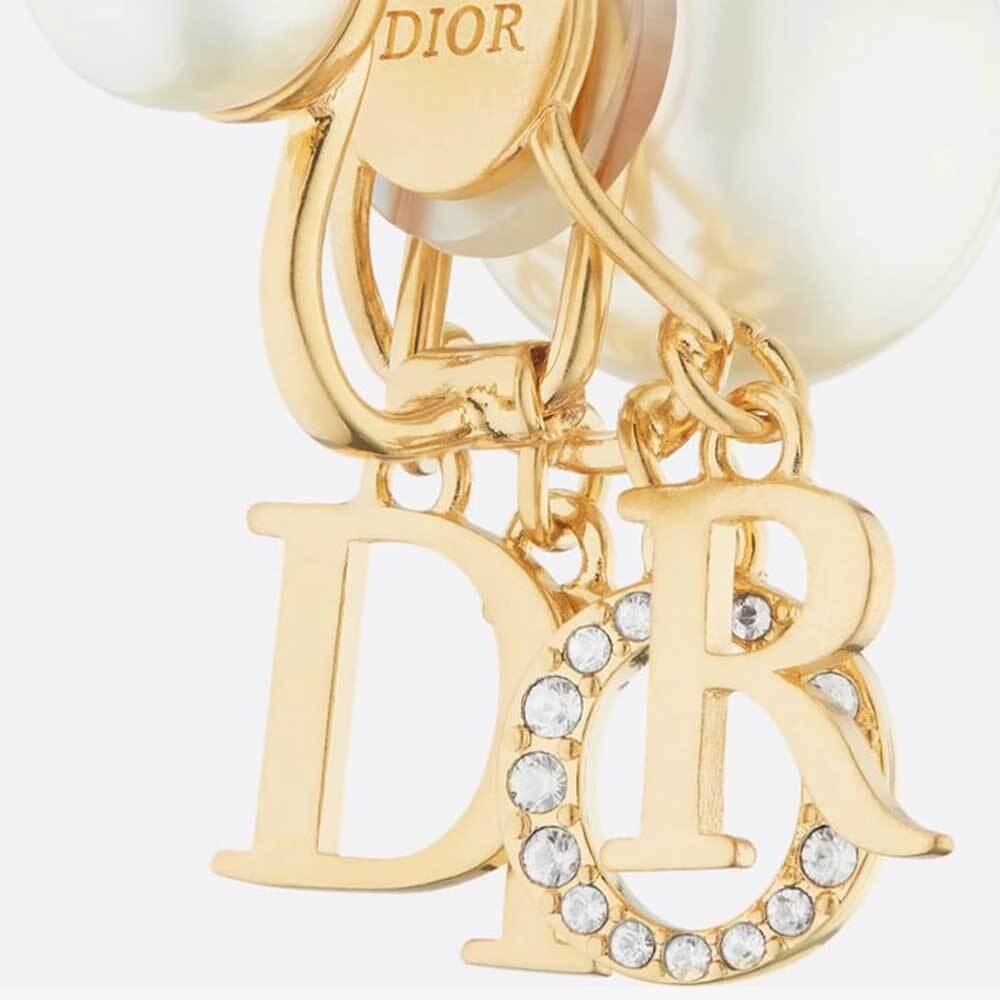 DIOR Tribales Earrings Gold-Tone Stud Double-Sided Jewelry E4591WOMCY 319