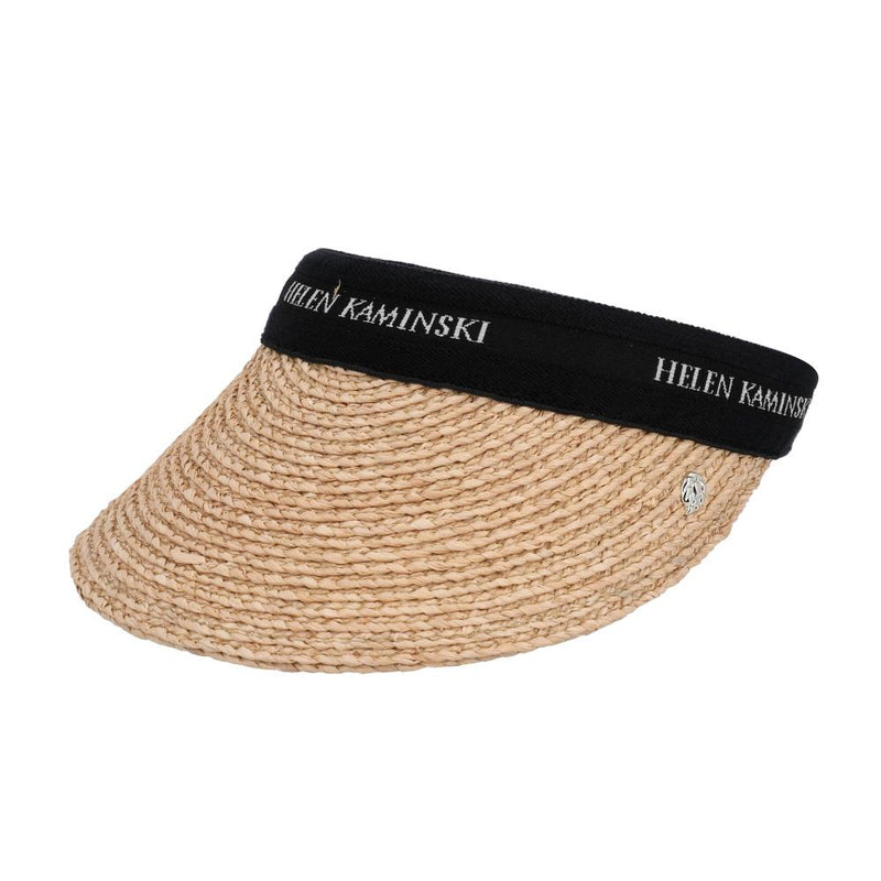 HELEN KAMINSKI Natural Black Logo Bianca 8 Visor Women’s Sun Cap HAT52204 NTBL