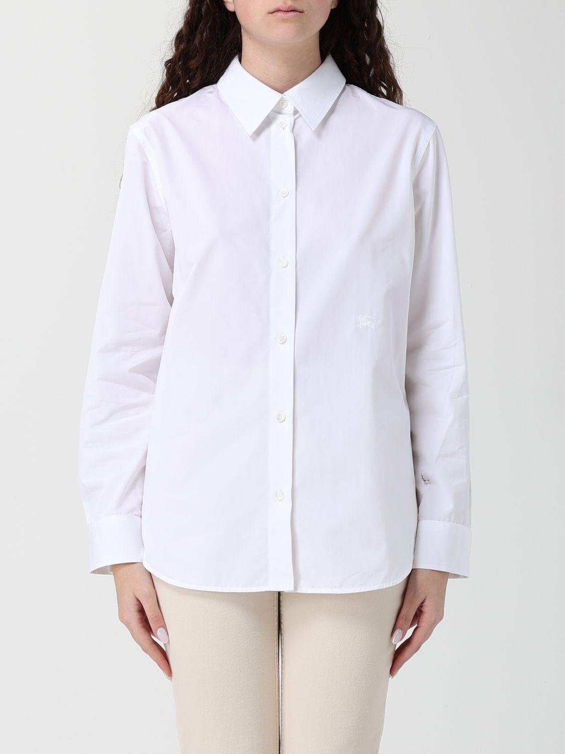 BURBERRY Long Sleeve Cotton Shirt for Women