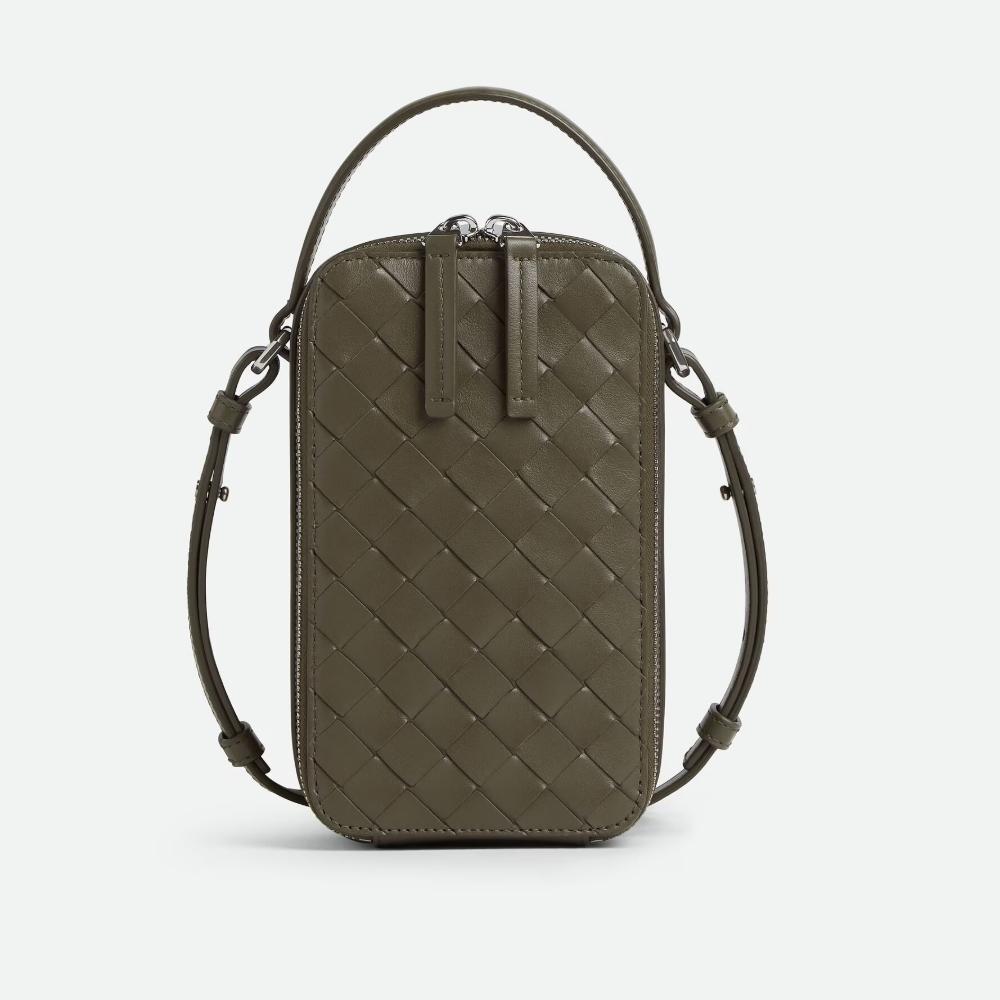 Bottega Veneta Getaway Phone Pouch Cypress Crossbody Bag