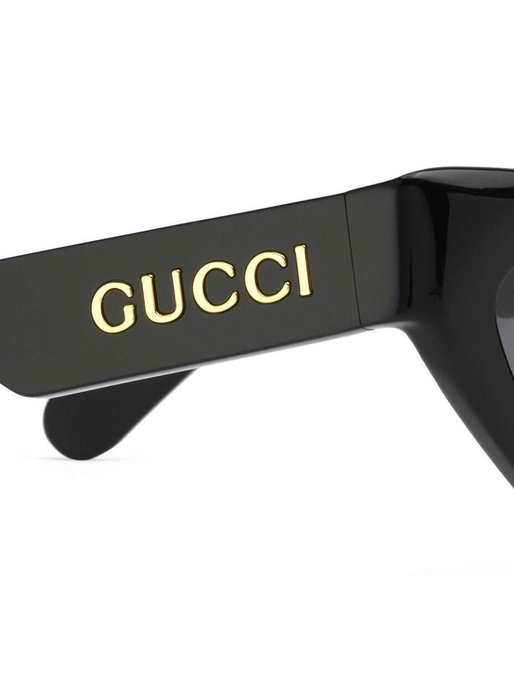 GUCCI Black Acetate Cat Eye Sunglasses