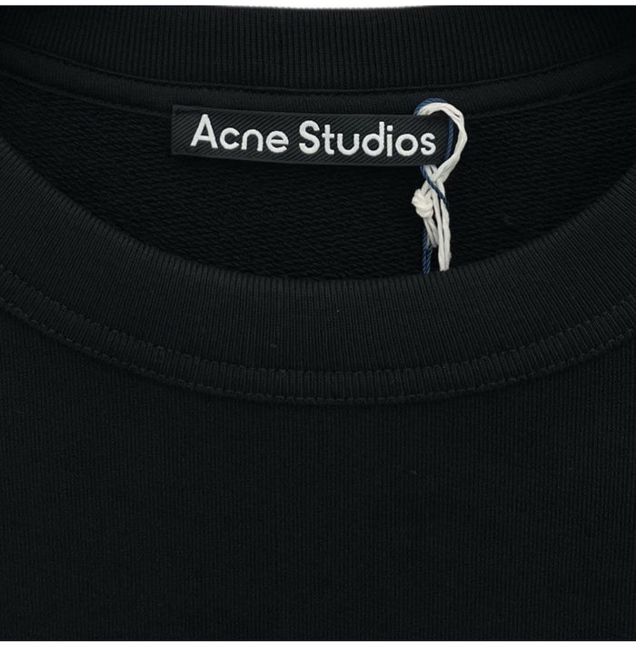 Acne Studios Face Logo Oversized Sweatshirt Black Men's Top CI0076