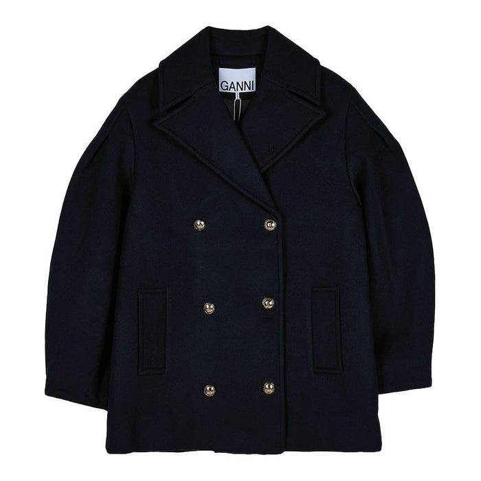 GANNI Women’s Wool Oversized Peacoat W0803 683