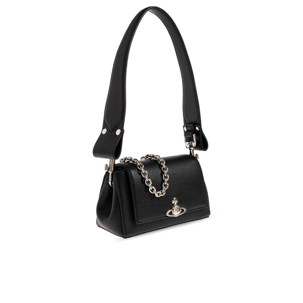 Vivienne Westwood Hazel Small Shoulder Bag Black Leather