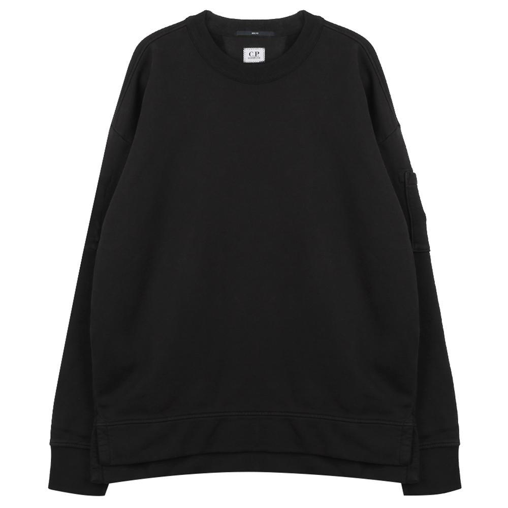 CP Company Brushed Emerized Diagonal Fleece Boxy Crewneck Swe 19CMSS058A 006372G