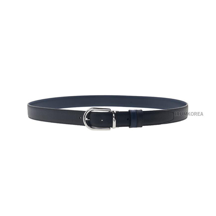 Montblanc Men’s Reversible Leather Belt Black/Blue