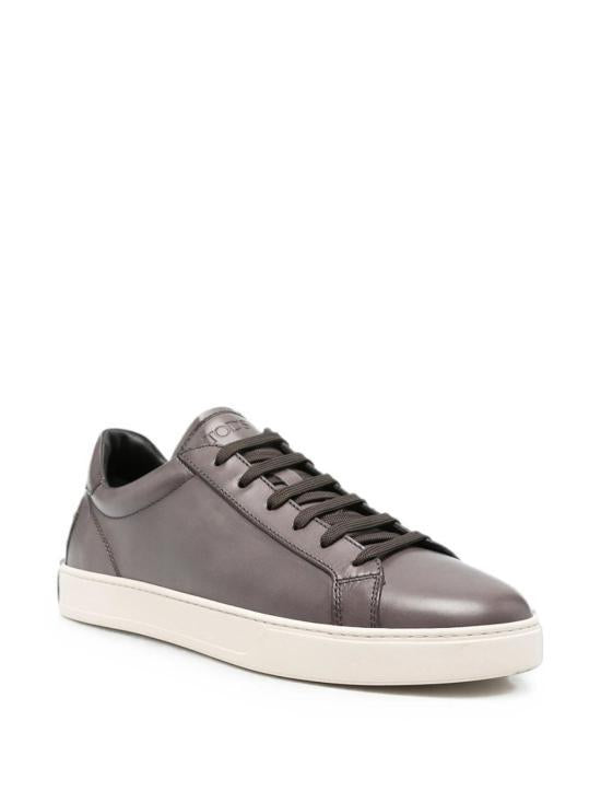 Tods Leather Low-Top Sneakers for Men XXM04L0HZ40NF5 B400 DARK GREY DOM