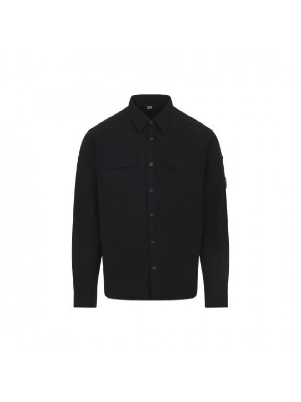 CP Company Gabardine Long Sleeve Lens Shirt Organic Lens Men