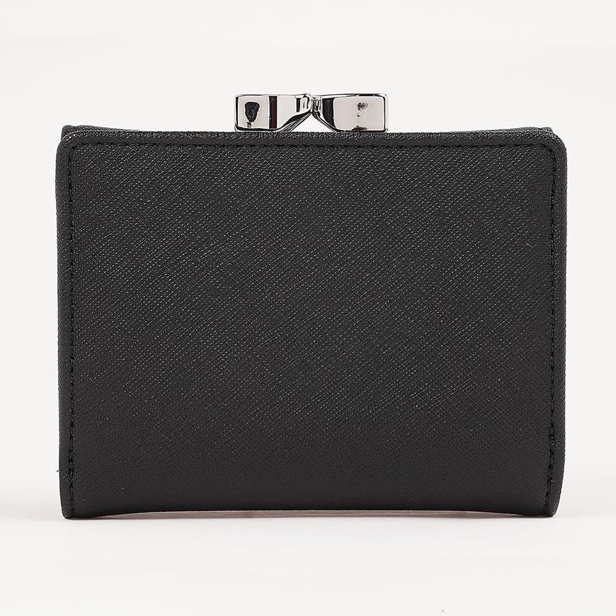 Vivienne Westwood Women’s Small Frame Bifold Wallet Black Leather