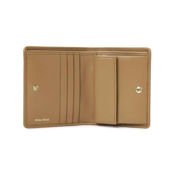 Miu Miu Matelassé Leather Compact Wallet for Women