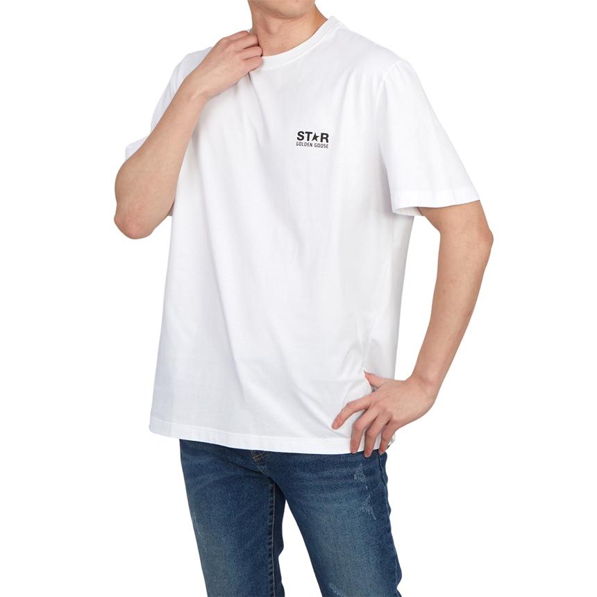 GOLDEN GOOSE Men’s Short Sleeve T-Shirt White Cotton
