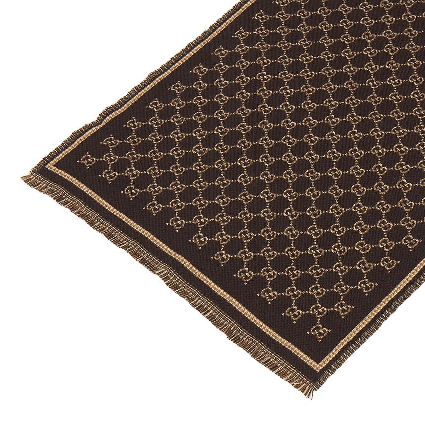 GUCCI Unisex GG Logo Wool Scarf 836264 4G386 2079