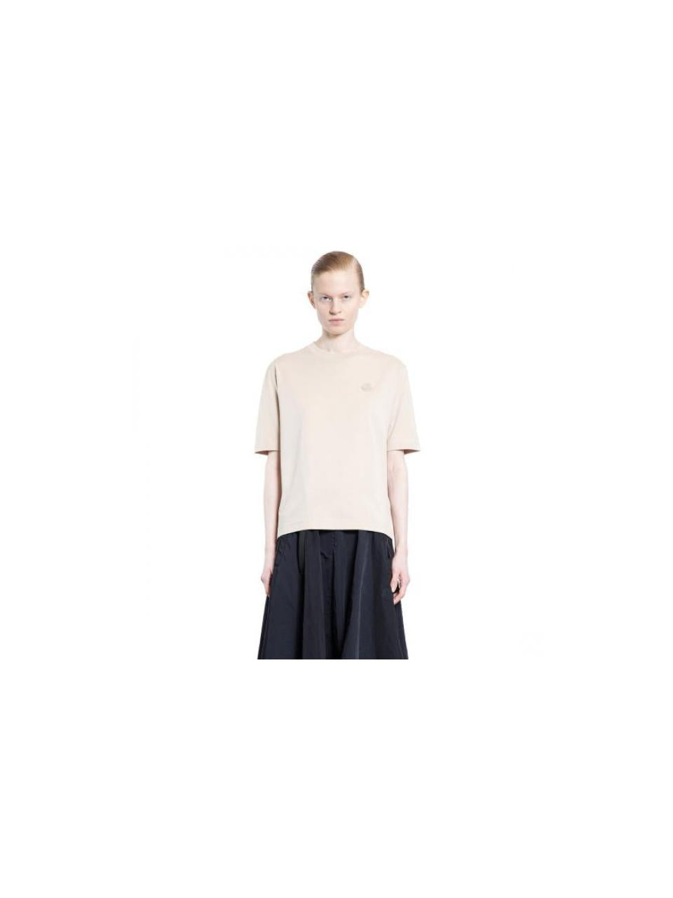 Moncler Silicone Logo Patch Cotton T-Shirt
