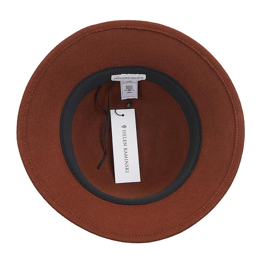 HELEN KAMINSKI Women’s Helene Cloche Hat FW24 HAT51844 DEEP CUOIO