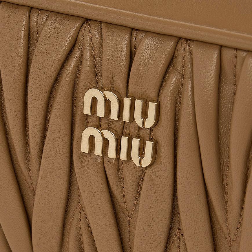 Miu Miu Matelassé Leather Pouch Shoulder Bag for Women 5NE024 AFPP F098L 1