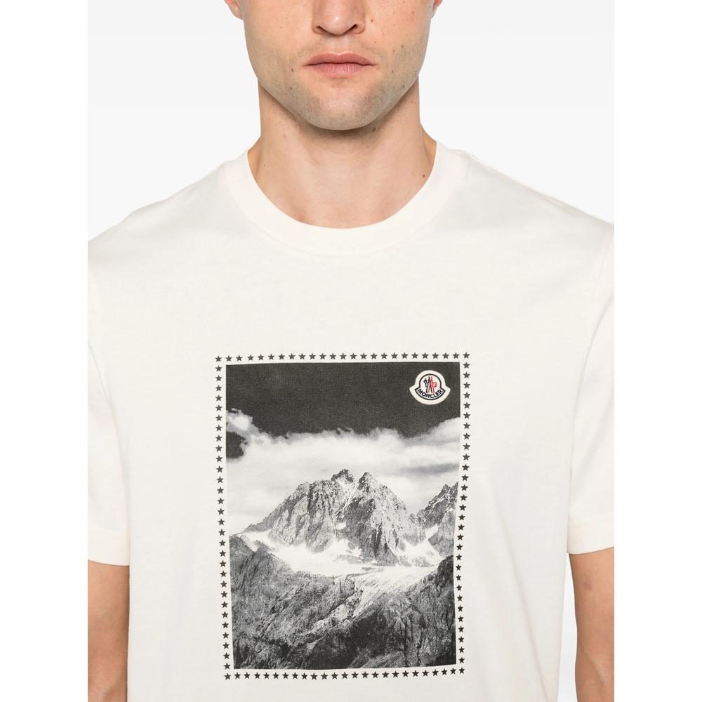 Moncler Short Sleeve T-Shirt Black Cotton Men’s Top