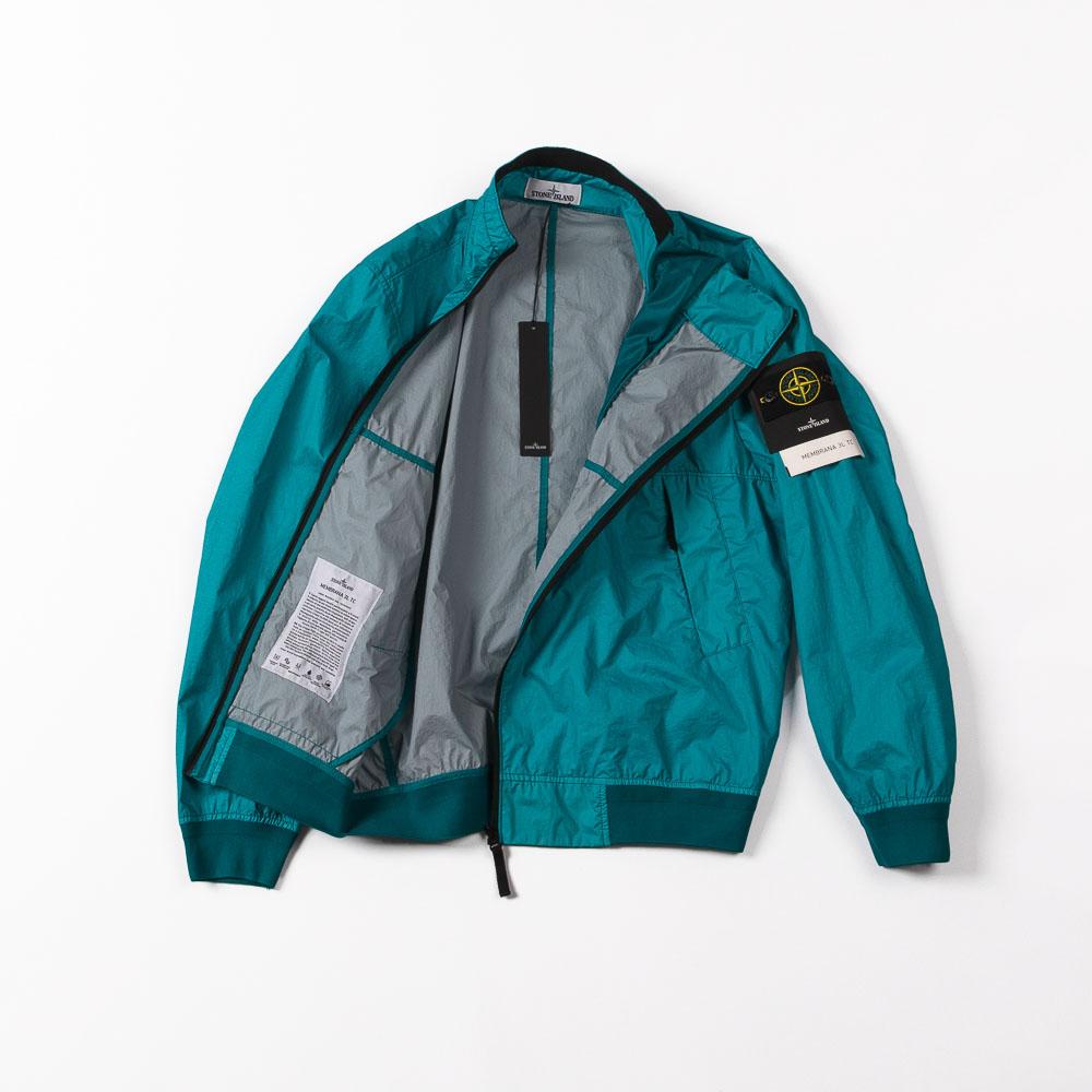 STONE ISLAND Membrana Badge Nylon Jacket Green Unisex