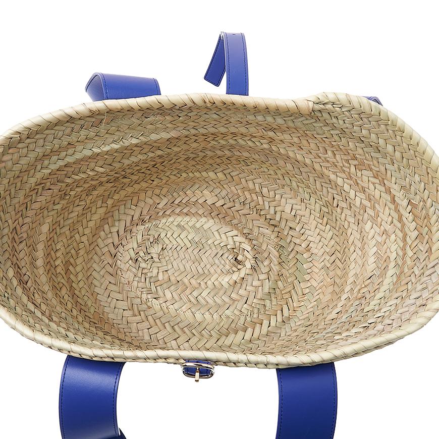 Mulberry Medium Basket Tote Bag Women’s Sense Style, Blue Woven